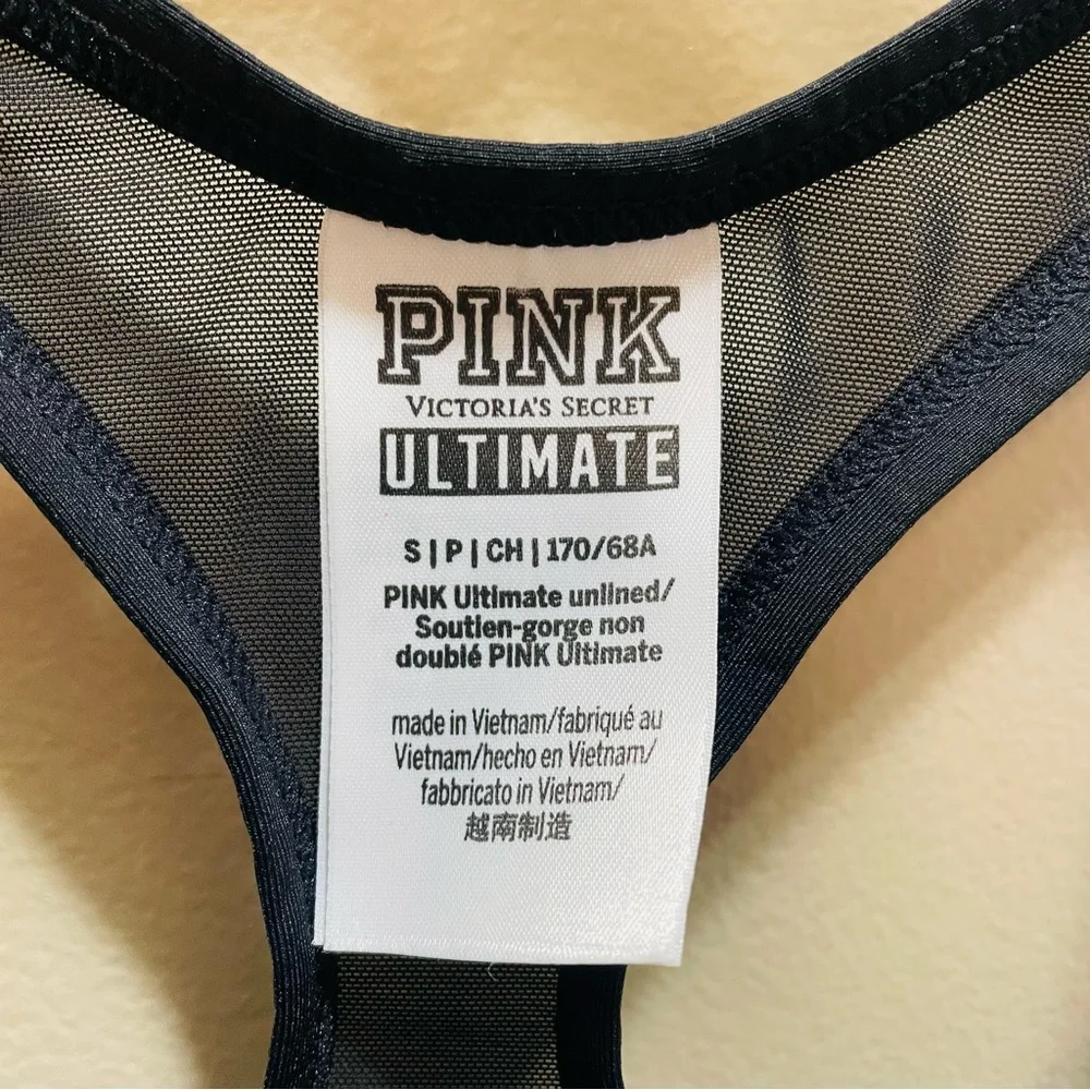 PINK Victoria's Secret Women's Blue Sports Bra Small